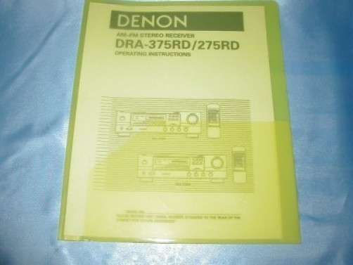 DENON DRA-375RD / 275RD RECEIVER OPERATING INSTRUCTIONS SAME DAY SHIPPING
