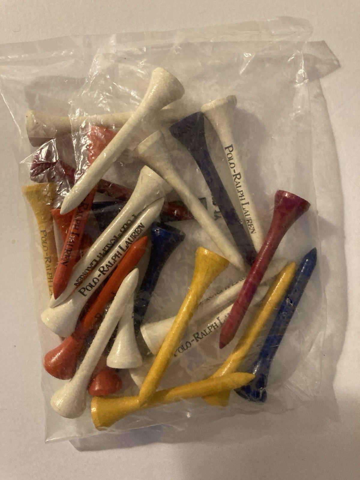 Vintage Polo Ralph Lauren Collectible Wooden Golf Tees 24 New In Bag
