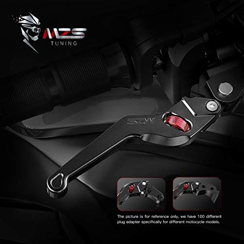 Black Motorcycle Brake Clutch Levers Short Wheel Roller Adjustable CNC