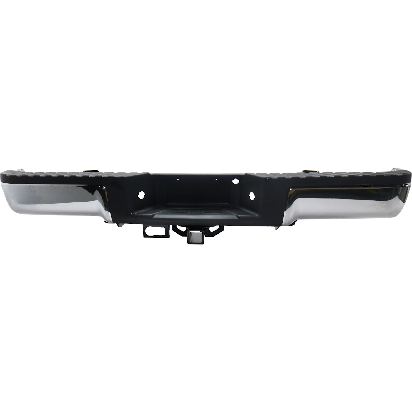 Chrome Rear Step Bumper For 2009-2014 F-150 Styleside w/ Towing w/ License Light
