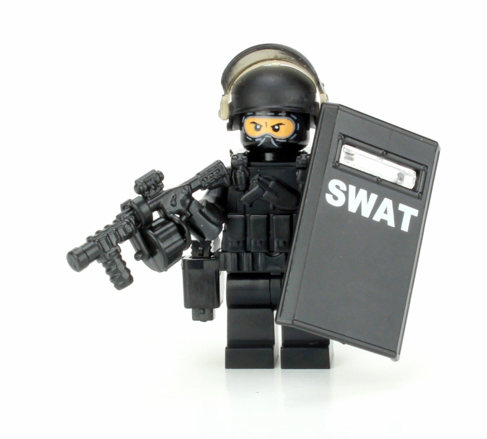 Battle Brick SWAT Riot Control Police Officer  made with real LEGO® minifig