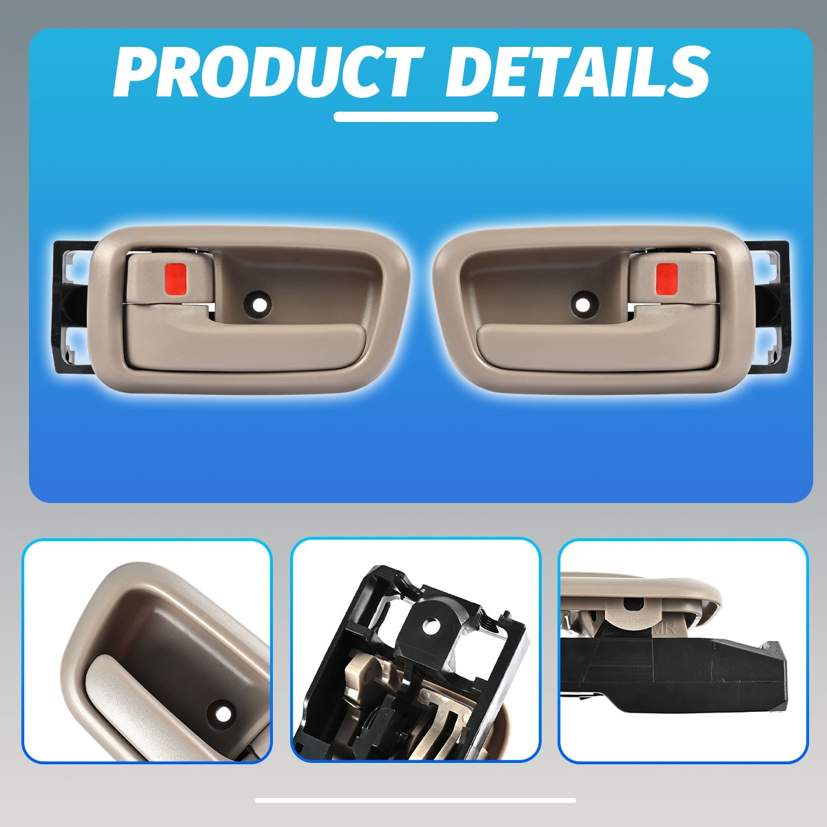 PAIR 2000-2006 For Toyota Tundra Bige Inner Door Pull Handle Front Left & Right