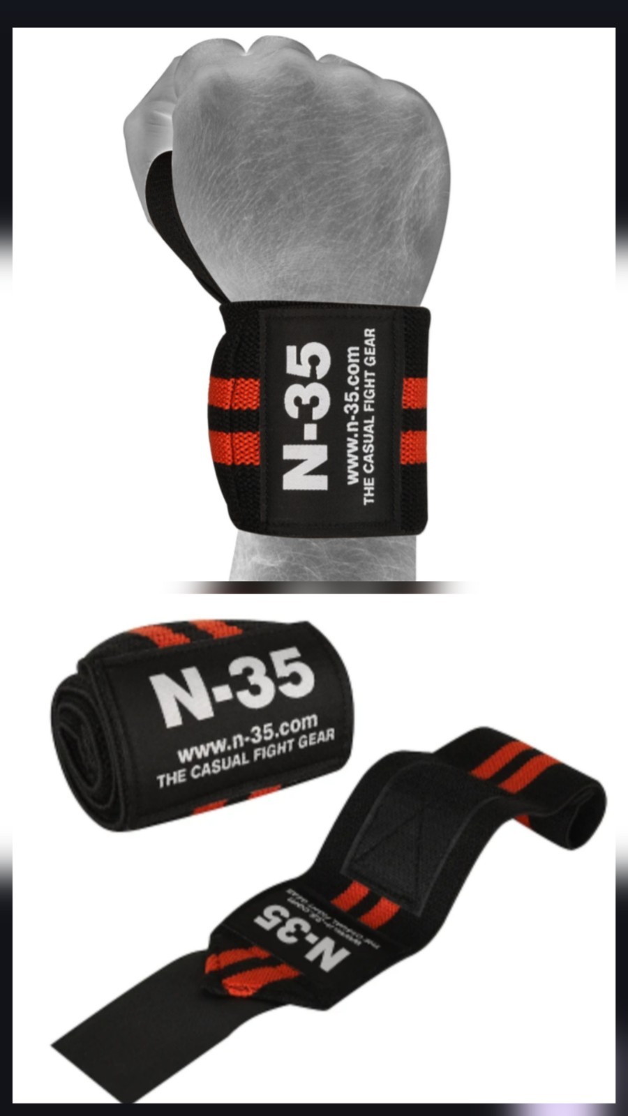 N-35 Wrist Brace Strength Sports Weight Lifting Martial Arts MMA Joint Brace NEW