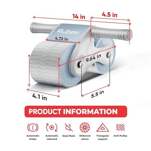 Ab Roller Wheel with Automatic Rebound Home Gym Equipment Core Strength Training