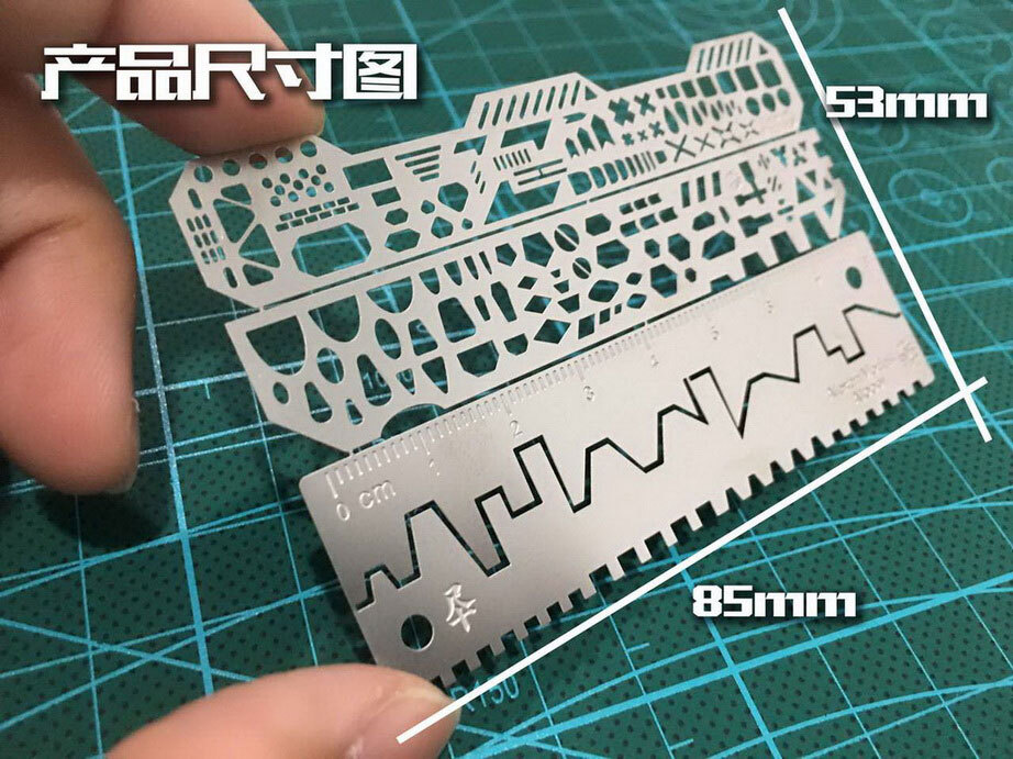 Alexen Scribing Ruler and Template for 1/100, 1/144 Scale Models