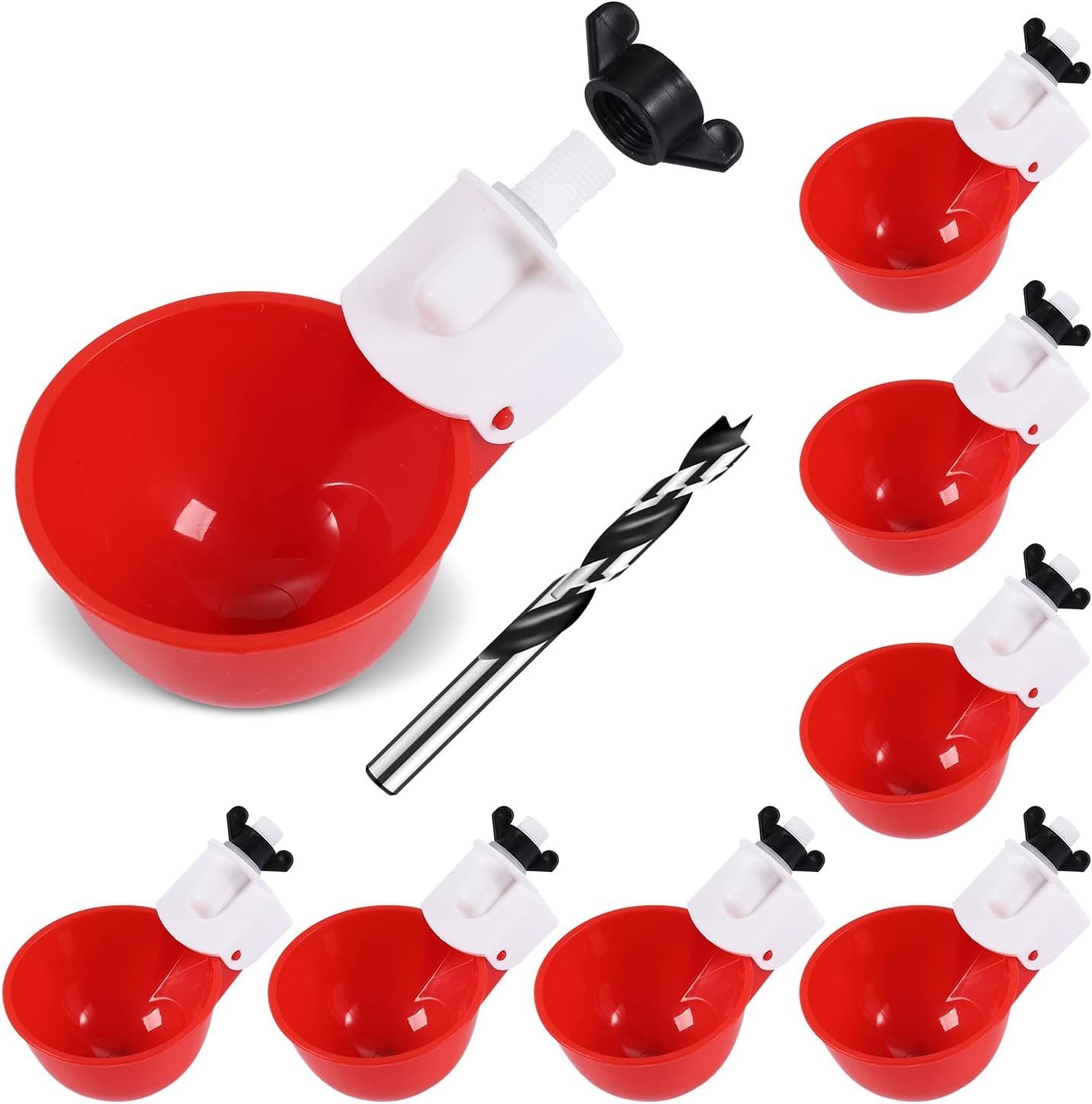 Bebedero automático para aves de corral, paquete de 8/10,para pollo, patos, codo