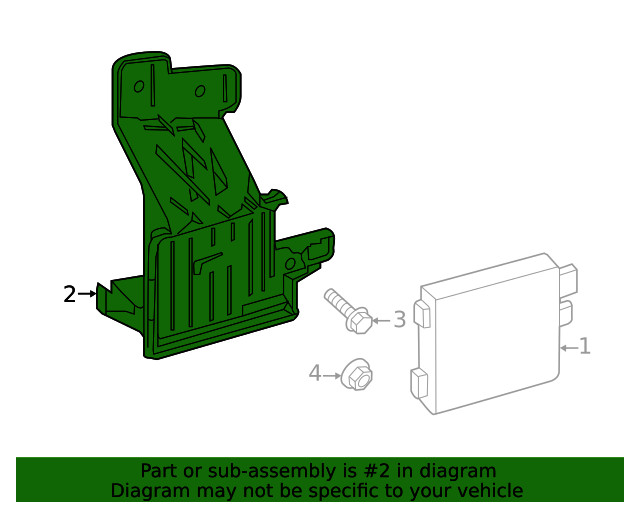 Genuine Ford Blind Spot Radar Mount Bracket GJ7Z-14D189-A