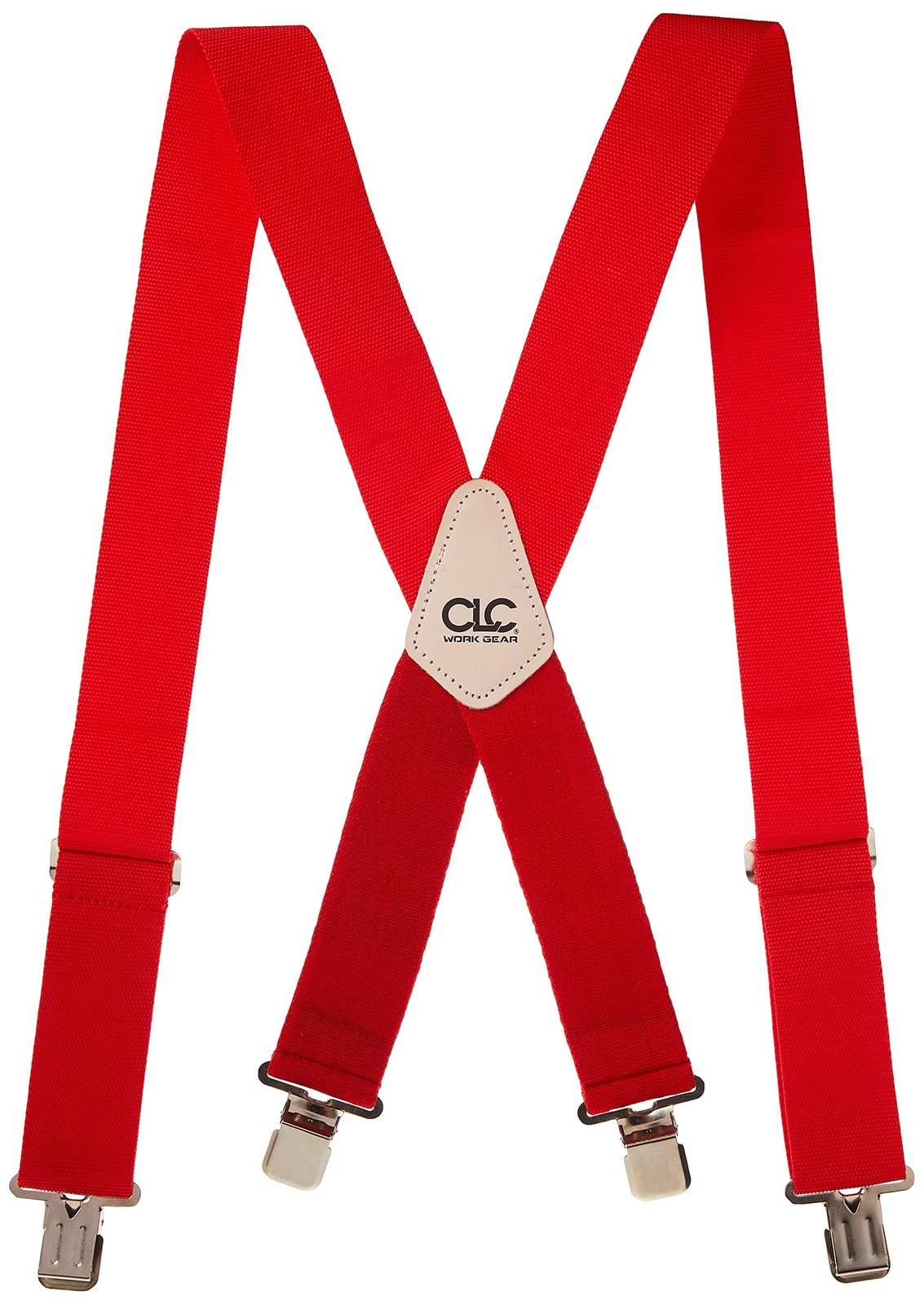 Custom Leathercraft110RED Heavy Duty Work Suspenders, Elastic Straps, One Siz...