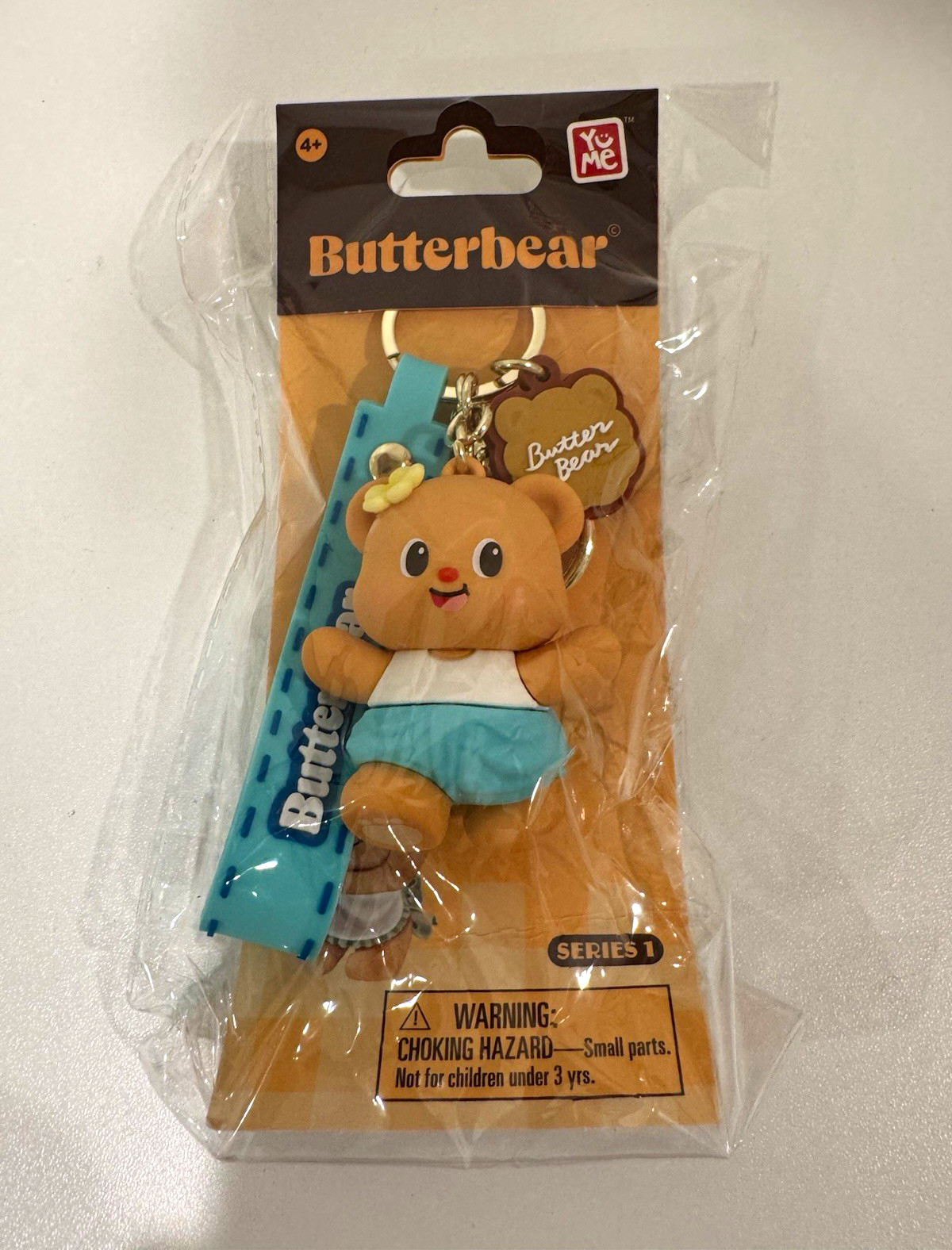 Butterbear Series 1 Butter Bear Plastic Keychain w/ Detachable Keyring Strap