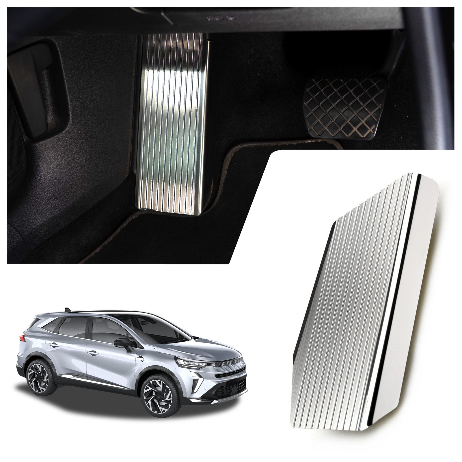 Footrest Plate for Renault Symbioz I (RJB) 2025 - Brushed Silver