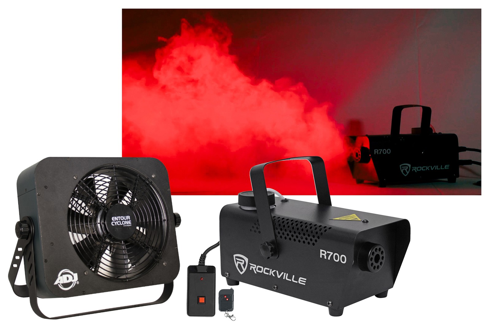 American DJ ADJ ENTOUR CYCLONE DMX Control Fan For Fog Spread+Wind FX+Fogger