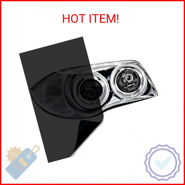 VViViD Dark Black Headlight Taillight Tint Air-Release Vinyl Wrap Film Roll (60"