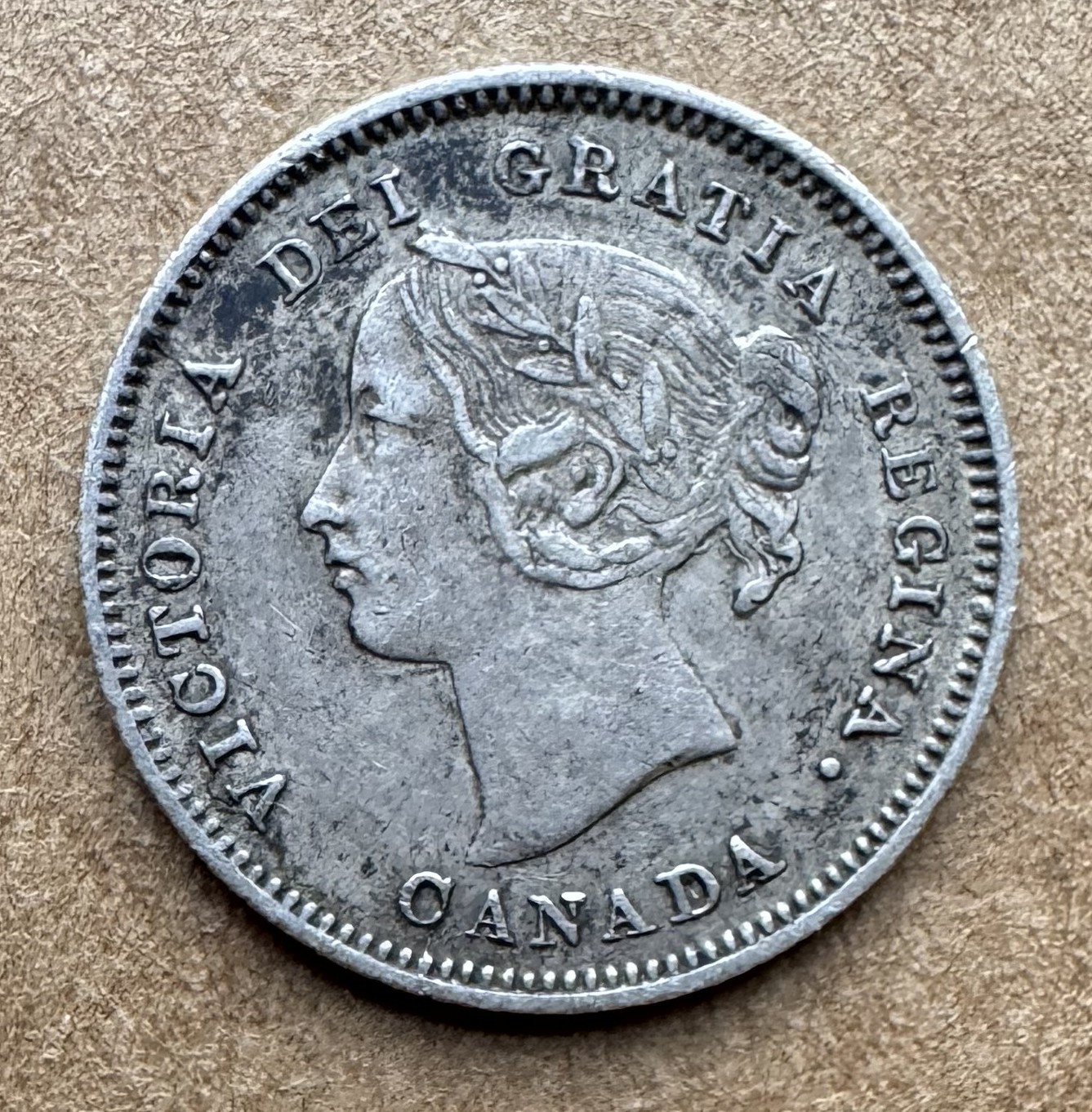1900 CANADA 5 CENTS OVAL 0's .925 SILVER COIN QUEEN VICTORIA KM# 2 EXTRA FINE