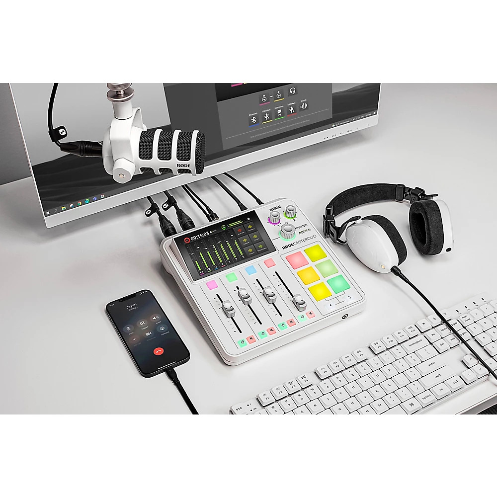 RODE RodeCaster Duo Streaming Mixer White
