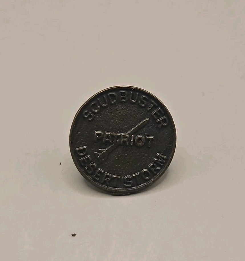 Rare Patriot Missile Scudbuster Desert Storm Lapel Pin