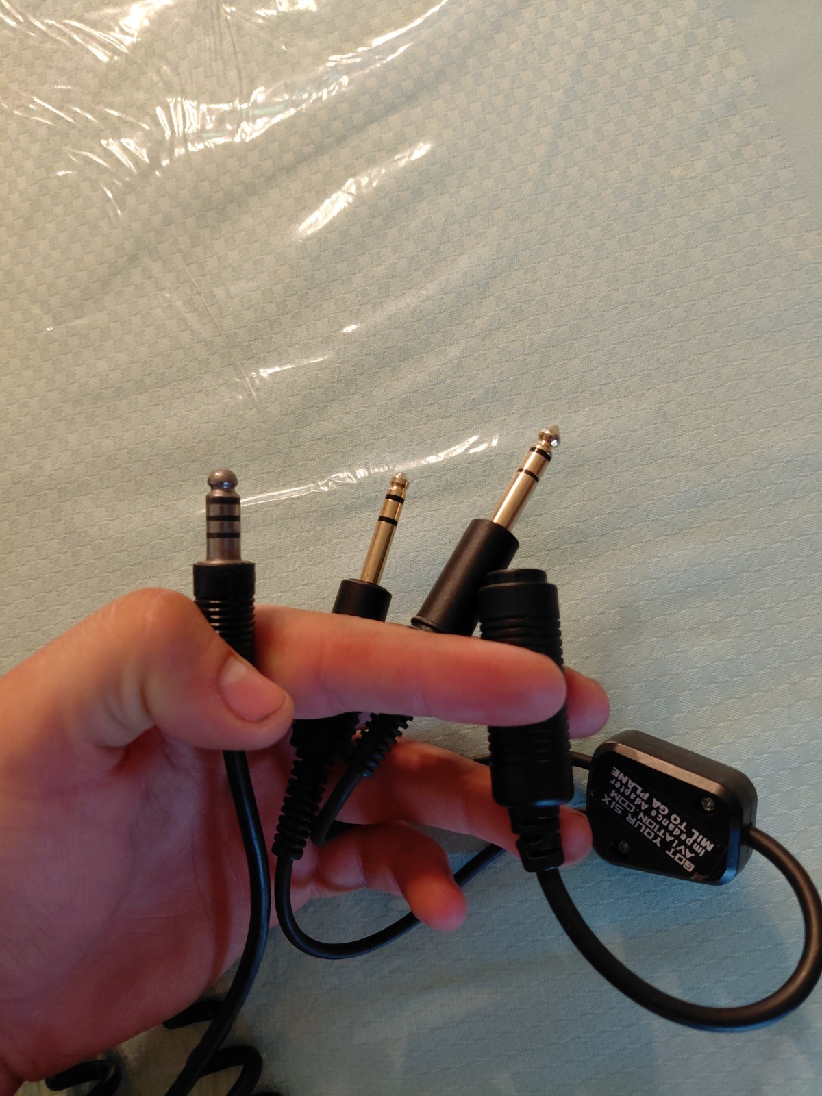 David Clark Model H10-76 Aviation Headset With GA Airplane Adapter
