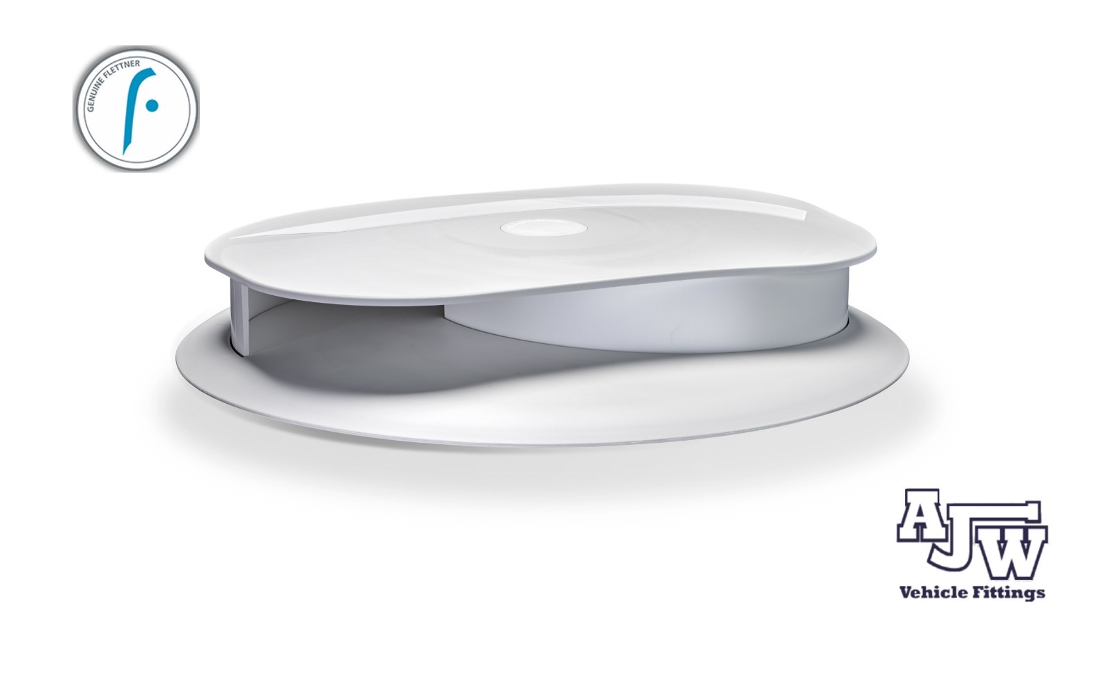 Flettner LPV Roof Vent Slimline Low Profile WHITE Wind Driven Horsebox Dog