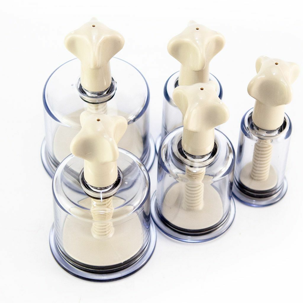 1-2PCS Vacuum Twist Rotary Cupping Set Nipple Sucker Enlargement NO-Pump Suction
