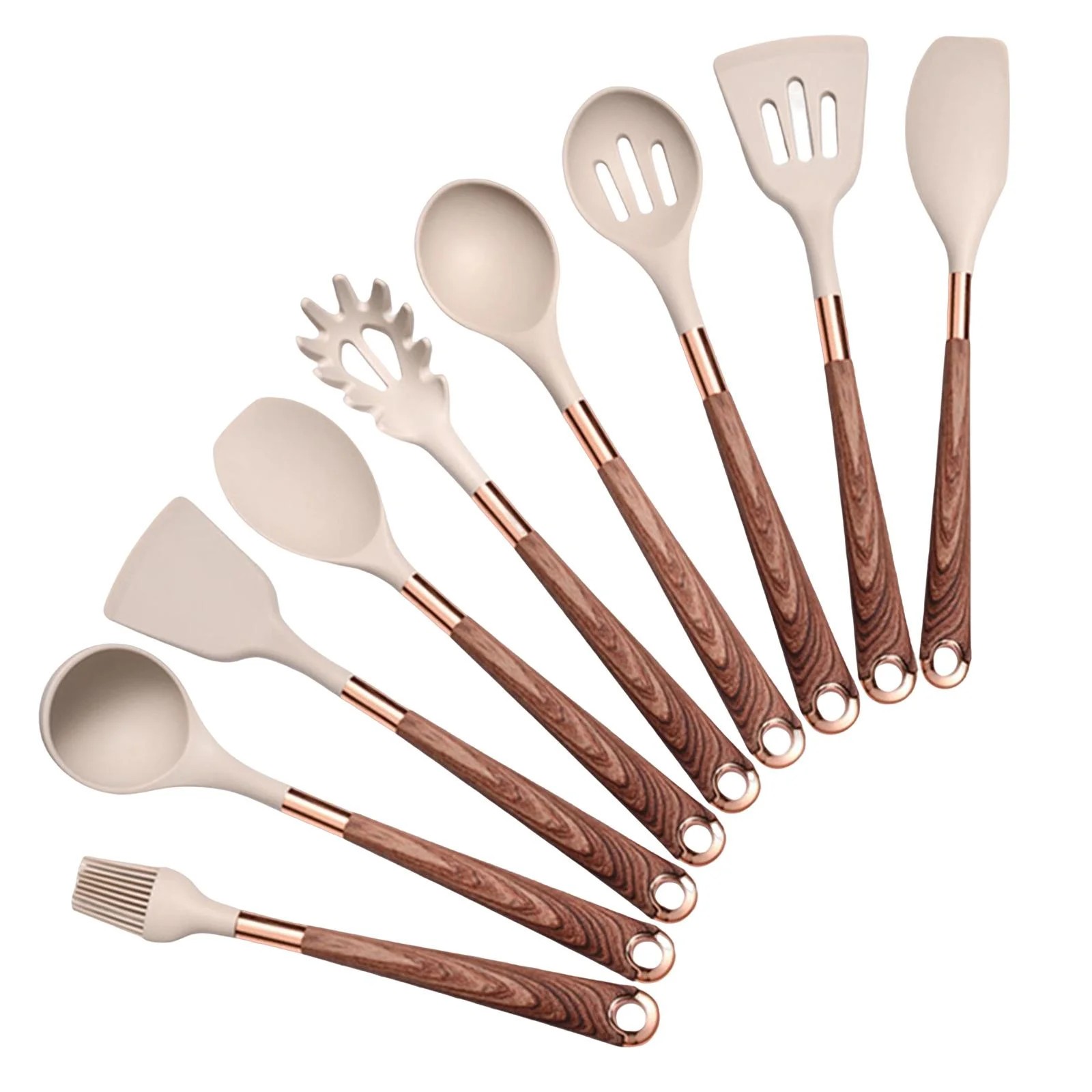 Kitchen Utensils Set, 9pcs Silic Cooking Kitchen Utensils Set Heat Resistance