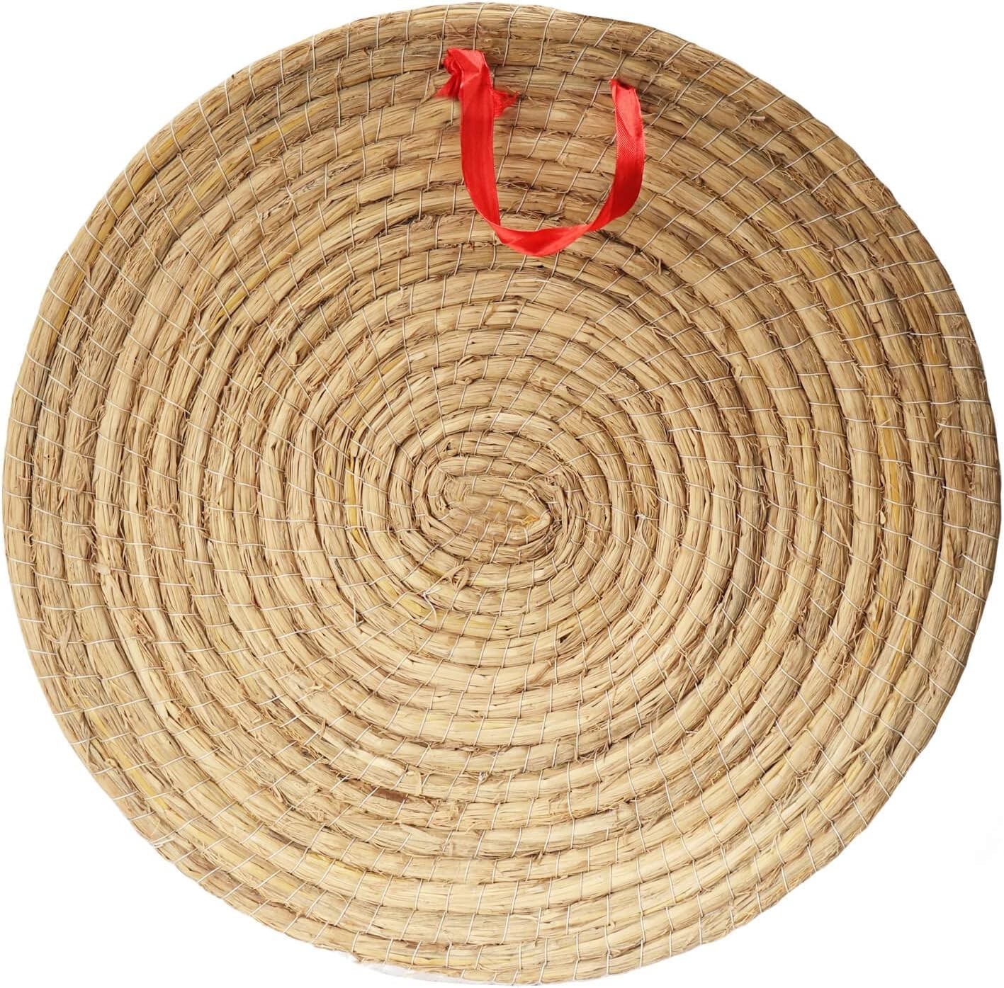 Handcrafted 20-Inch Straw Archery Target for Backyard Fun - Eco-Friendly Design