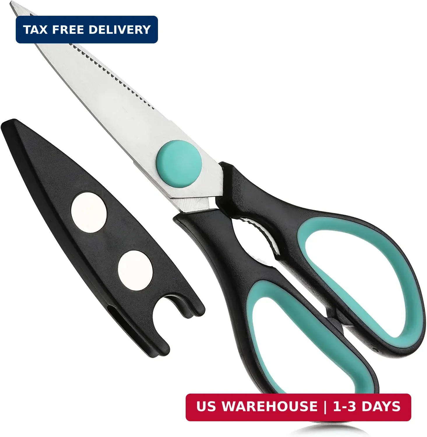 Mr. Pen- All Purpose Kitchen Shears with Protective Sheath, 8 Inch, Dishwasher S