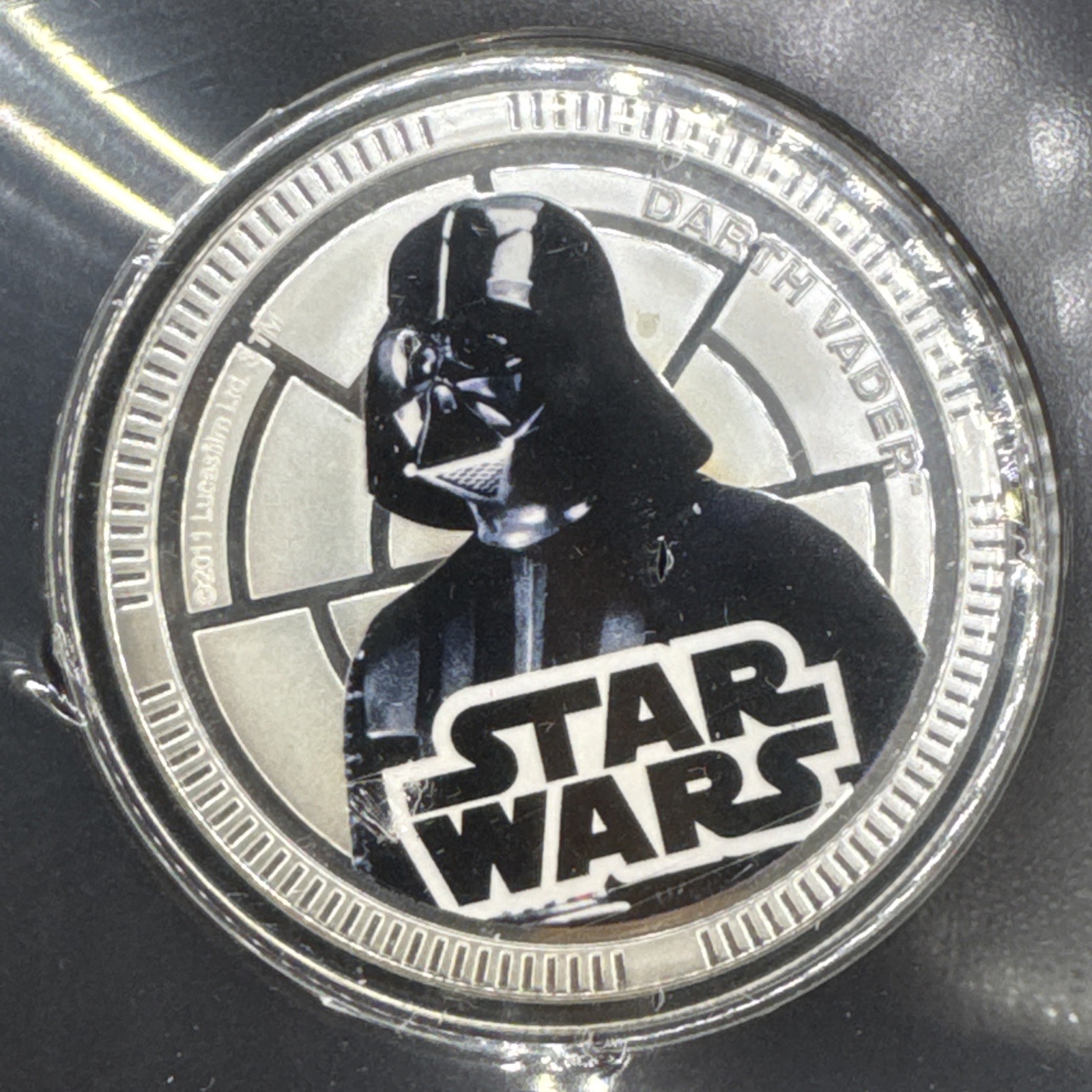 2011 26g Star Wars Darth Vader Collectible Silver Plated Coin & Packaging New