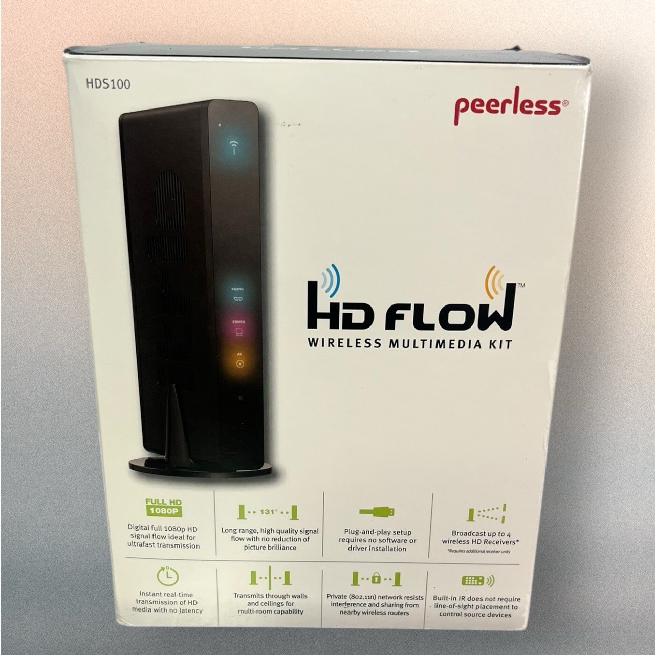 Peerless HDS100 HD Wireless Multimedia Center - Black