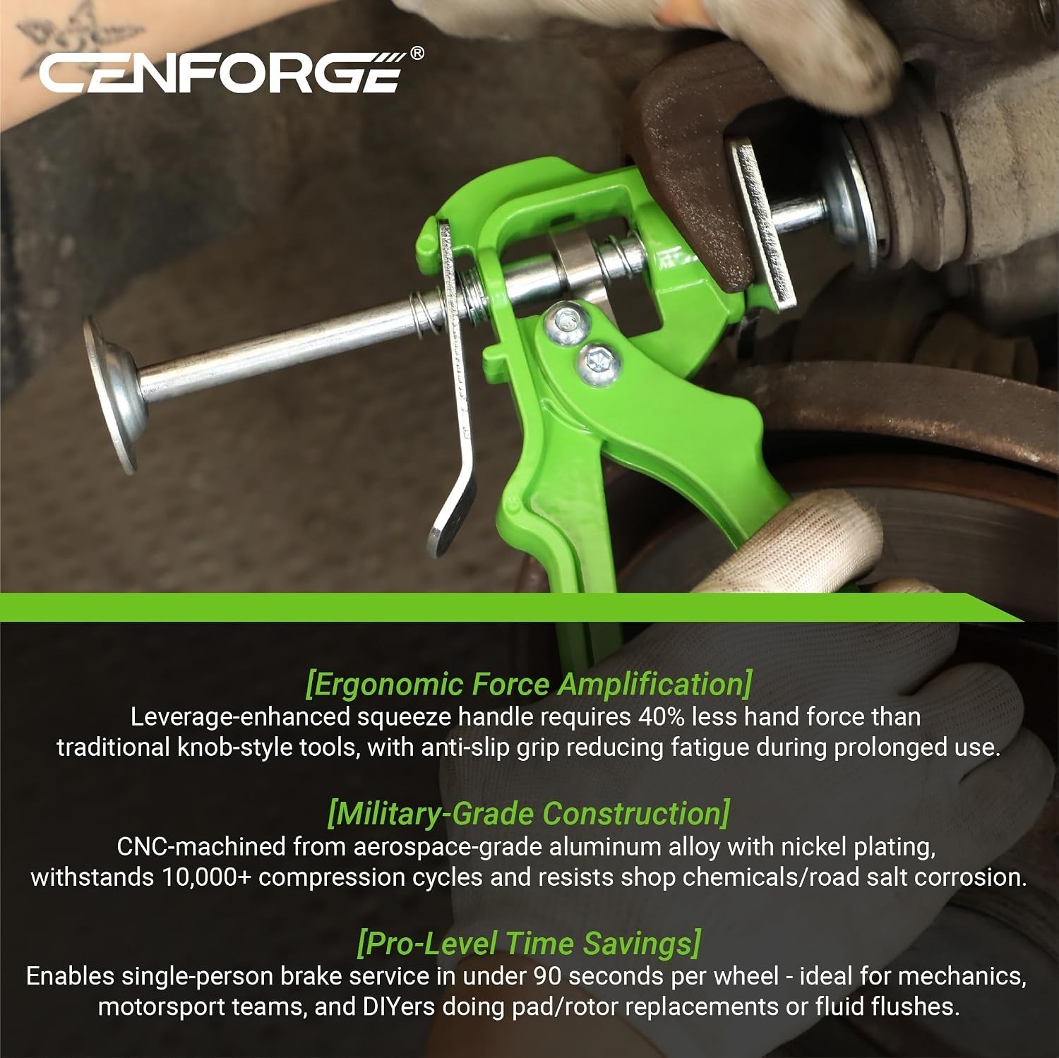 Tool - Heavy Duty Disc Brake Caliper Compressor & Piston Separator - Quick Qu...