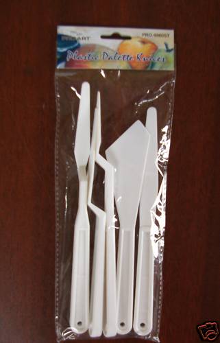 Plastic Palette Knives 5pc New PRO ART