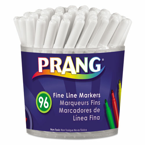 96 Count - Prang Fine Line Markers 12 Assorted Colors - Non-Toxic - Brand New