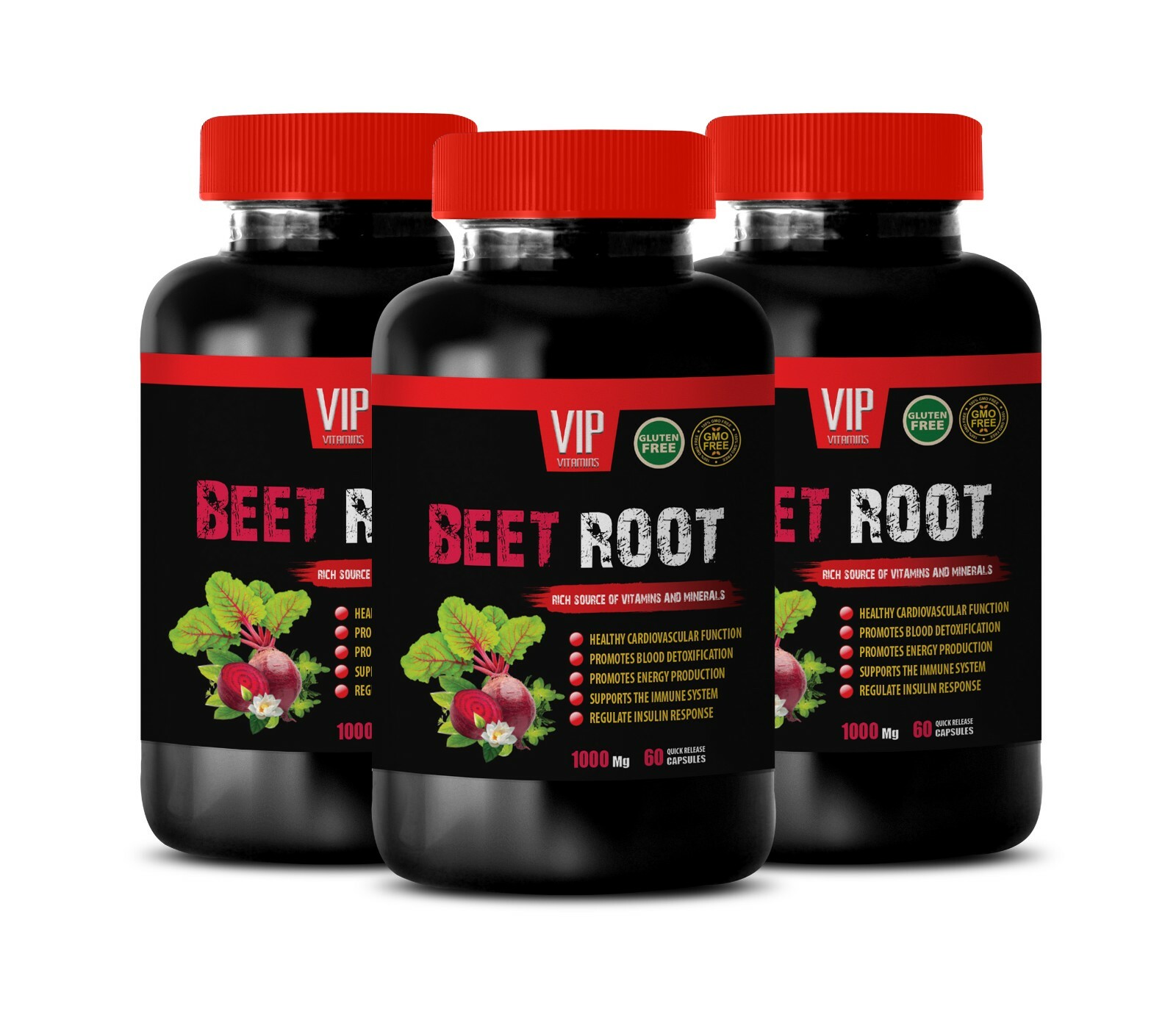 anti inflammatory pain relief - BEET ROOT - brain enhancement 3 Bottles