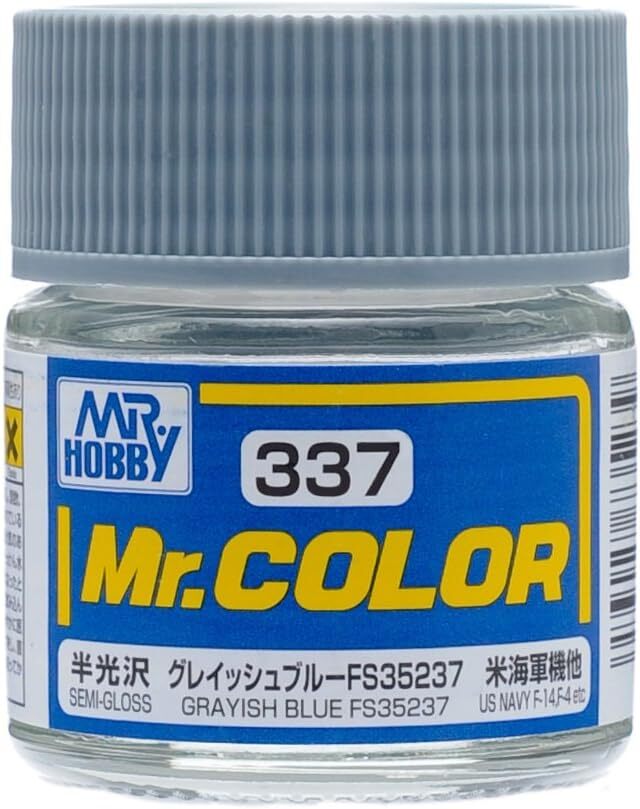 Mr. Hobby C337 Mr. Color Semi Gloss Grayish Blue FS35237 Lacquer Paint 10ml - US