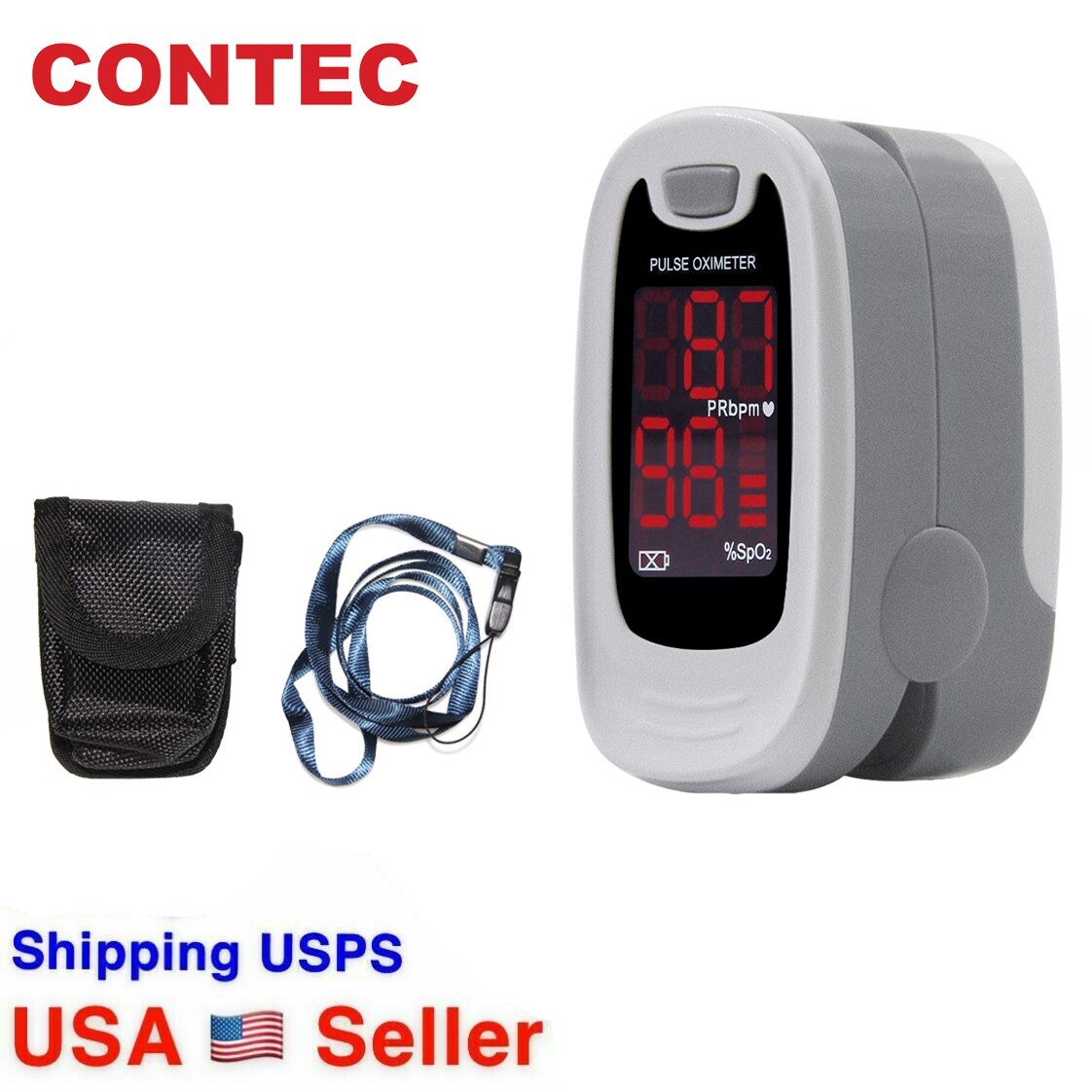 LED Finger Pulse Oximeter Blood Oxygen Monitor SpO2 Heart Rate Tester US SHIP