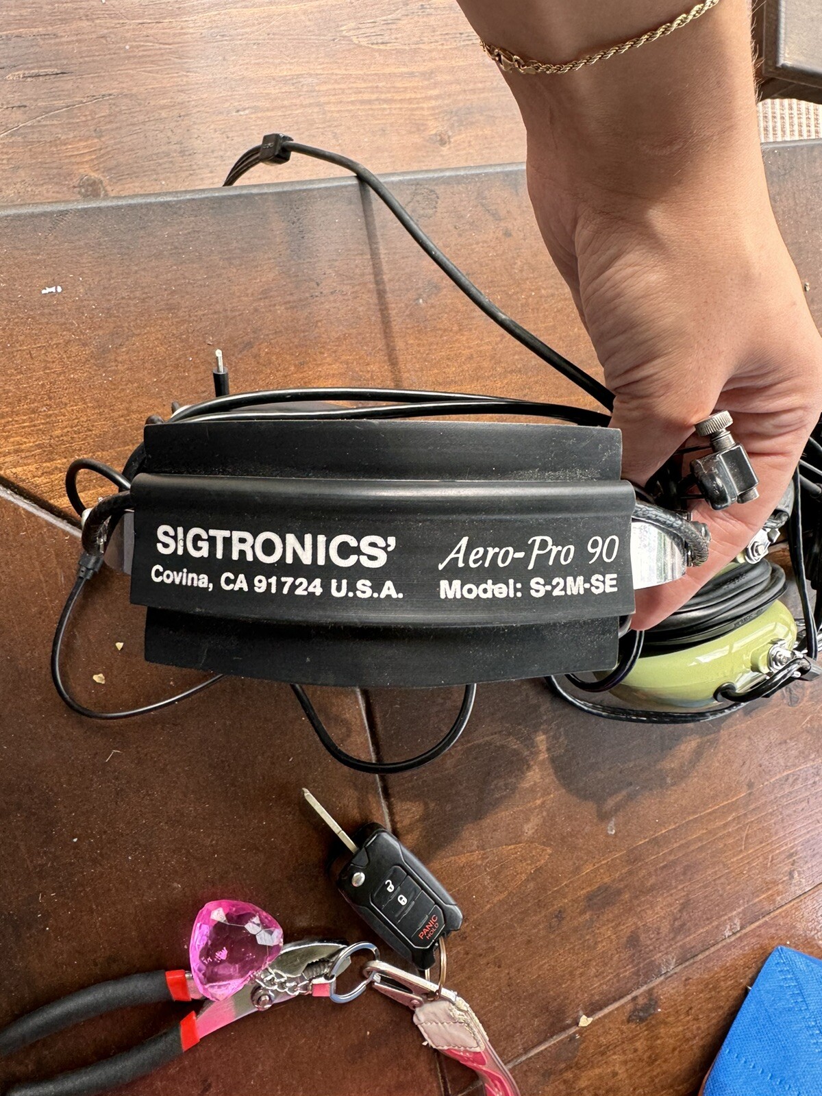 David Clark And SIGTRONICs Aviation headsets.