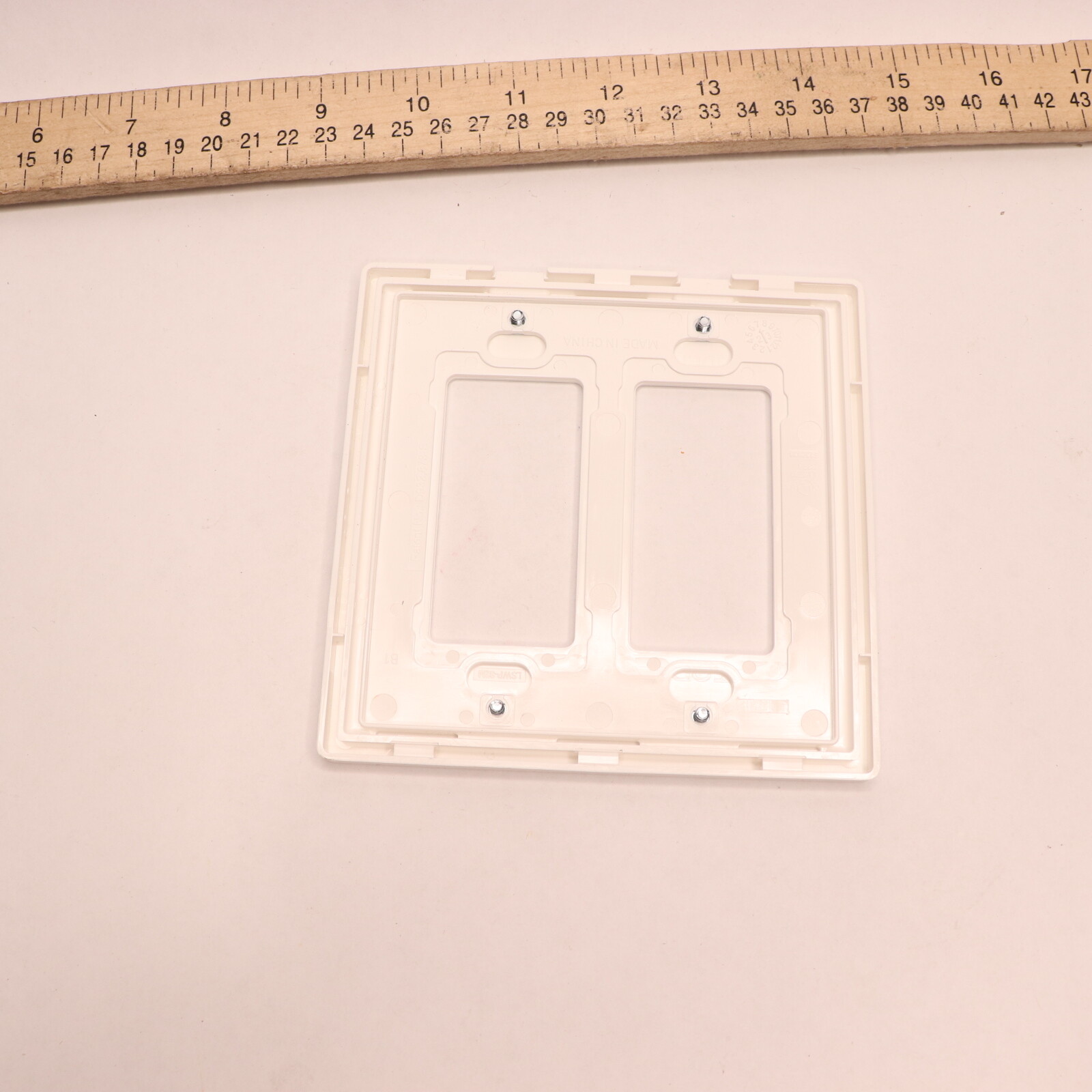 Lider Double Decorator Switch Cover Polycarbonate Thermoplastic White