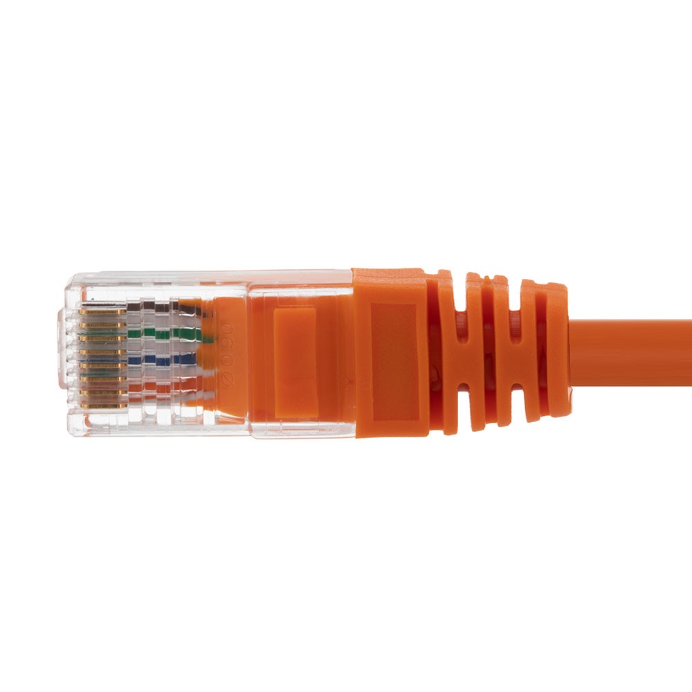 Ethernet Patch Cable CAT5E, UTP, 24AWG, 0.5 Ft, 10 pack, Orange