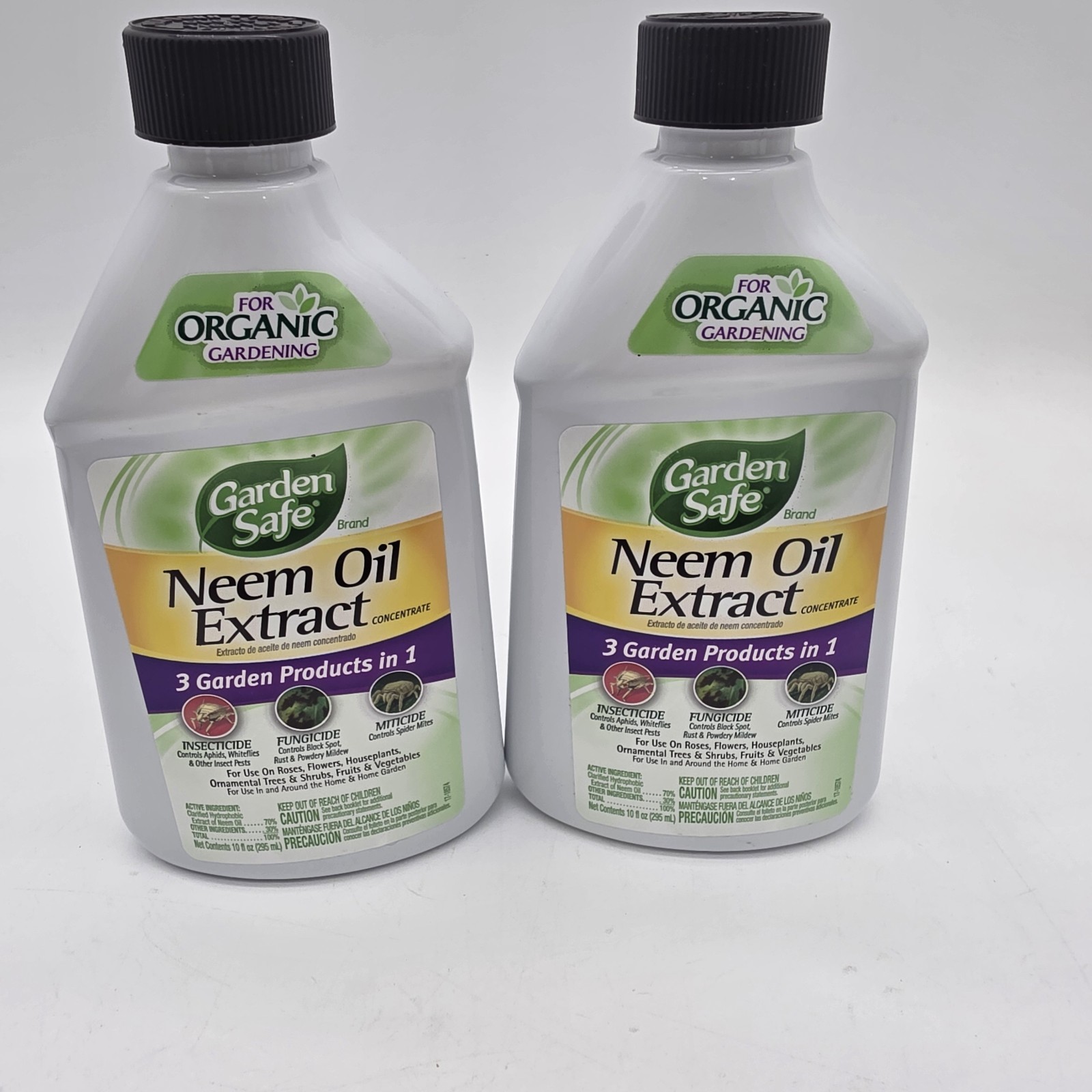 Lot Of 2 Organic Garden Safe Neem Oil Extract Concentrate 10 Oz Insecticide