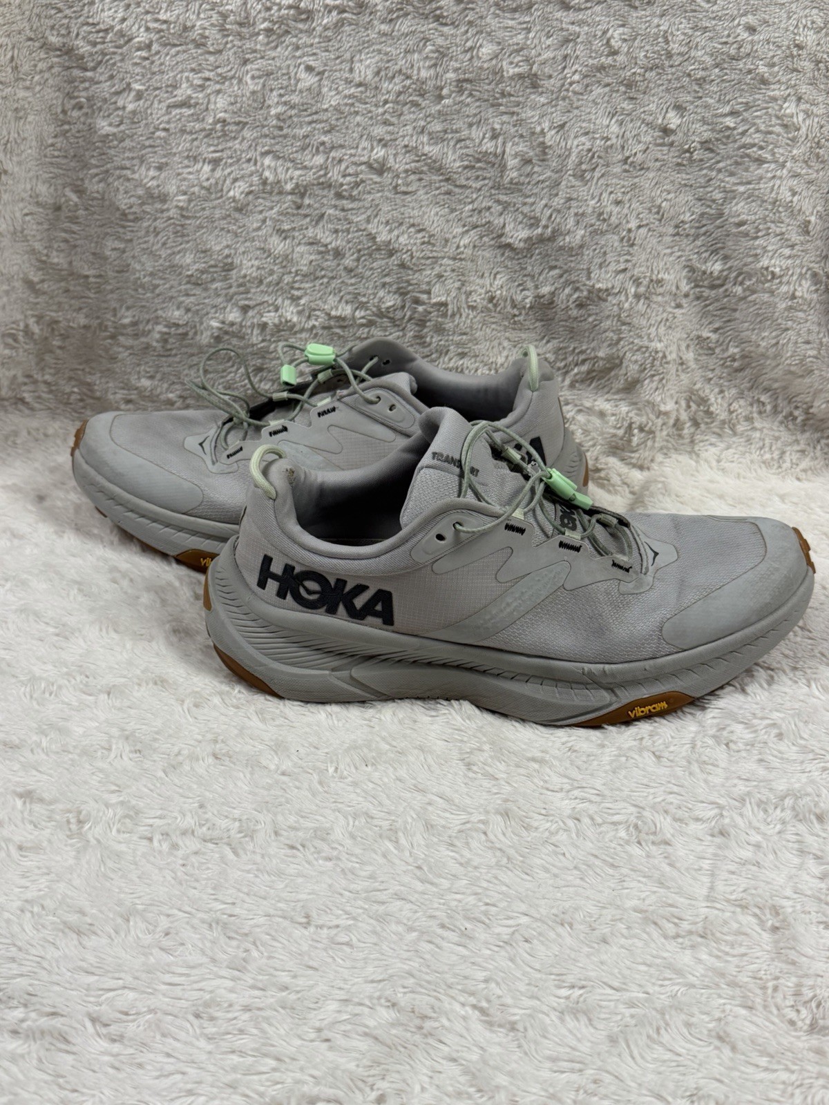 Hoka Transport Men's Gray Mesh Running Shoes US 9.5 Breathable Low Top