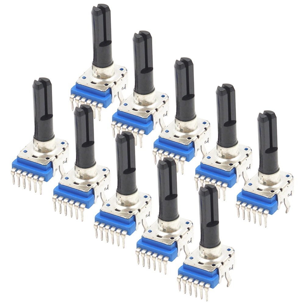 Audio Potentiometers RK12 10 Pack with 6 Pins and Various Resistance Values