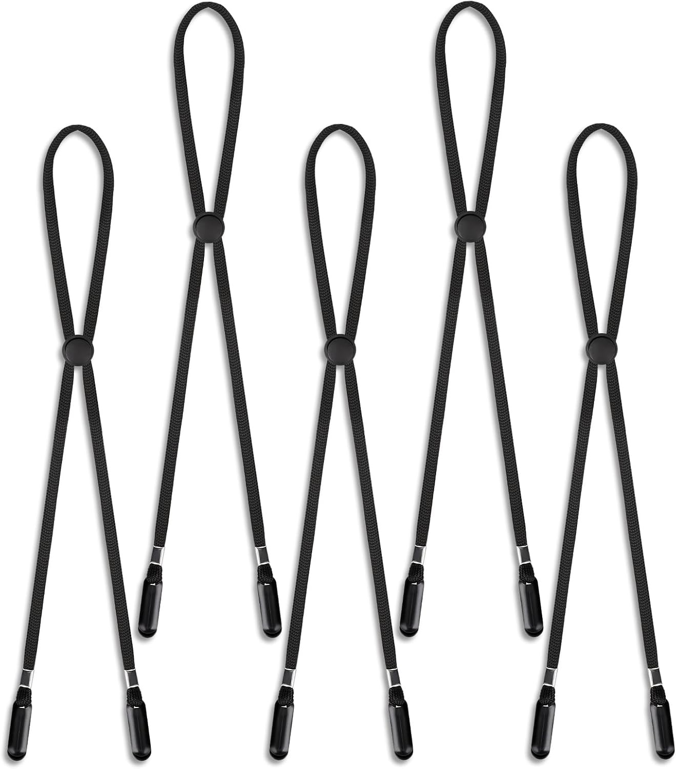 5 Pcs Adjustable Hat Strap Clips Elastic Hats Removable Chin Cord, Windproof Hat