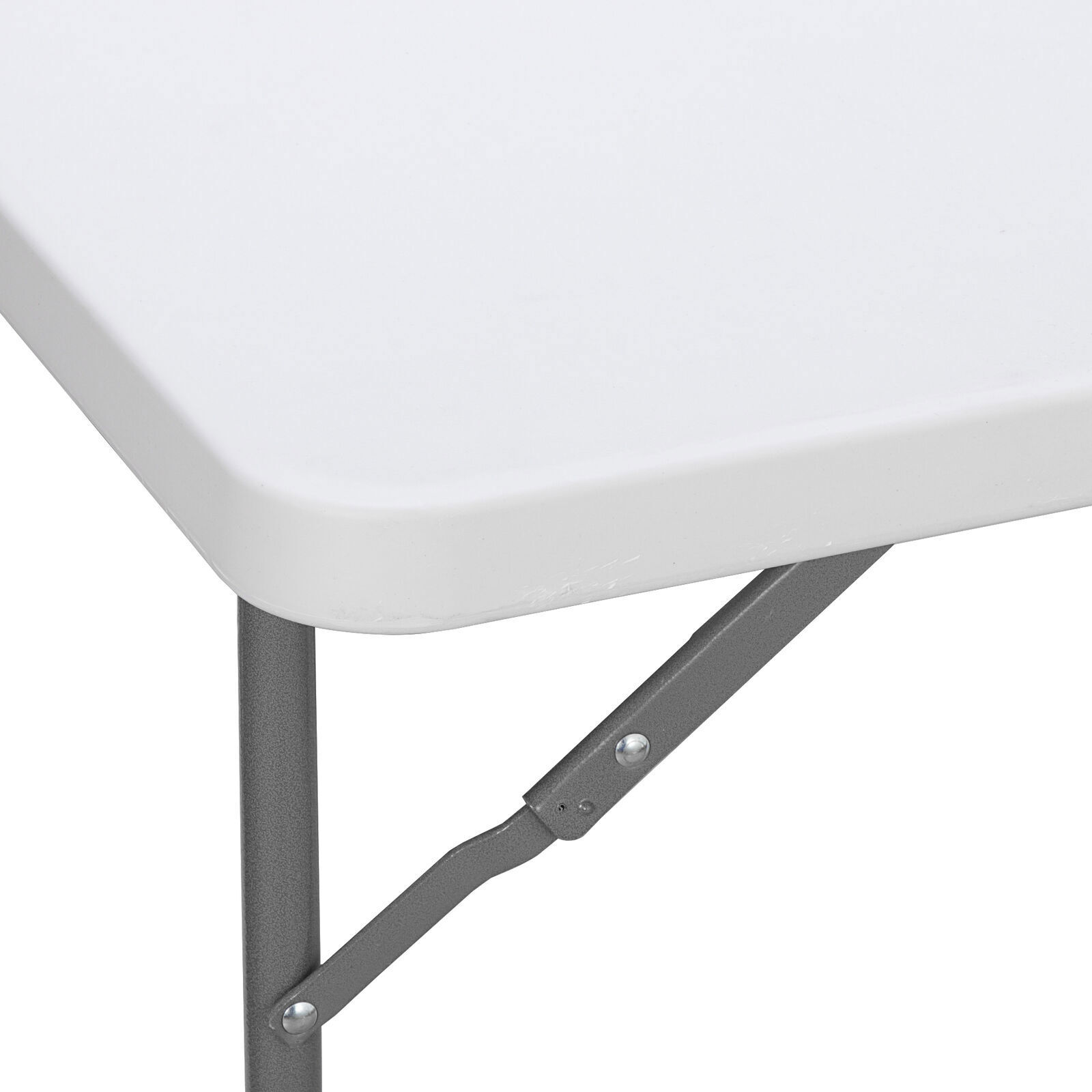 2pcs 3ft Square Folding Table Garden Beach Family Picnic Multipurpose White