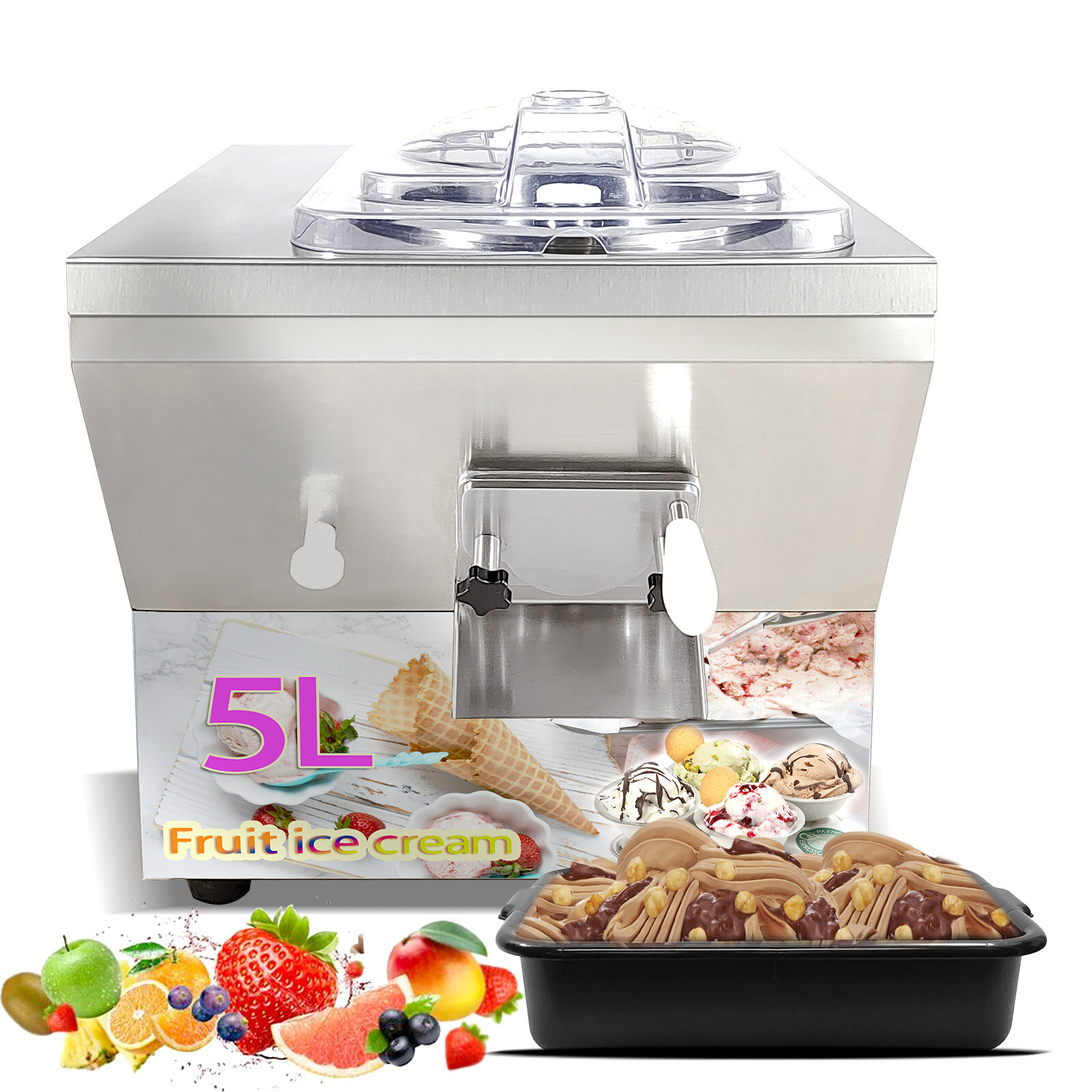 Kolice Commercial Italian Gelato Ice Cream Machine Water Ice Maker-20L/ hour