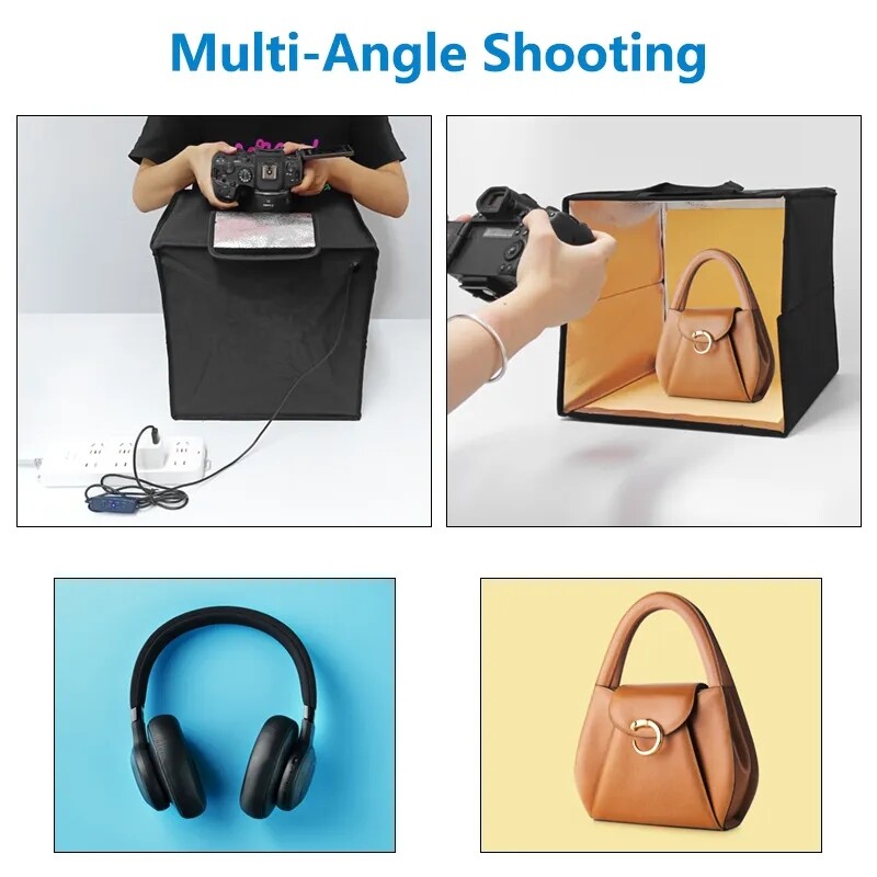 LUXCEO B30 Folding Mini Light Box Photography Studio Background Lightbox 30cm