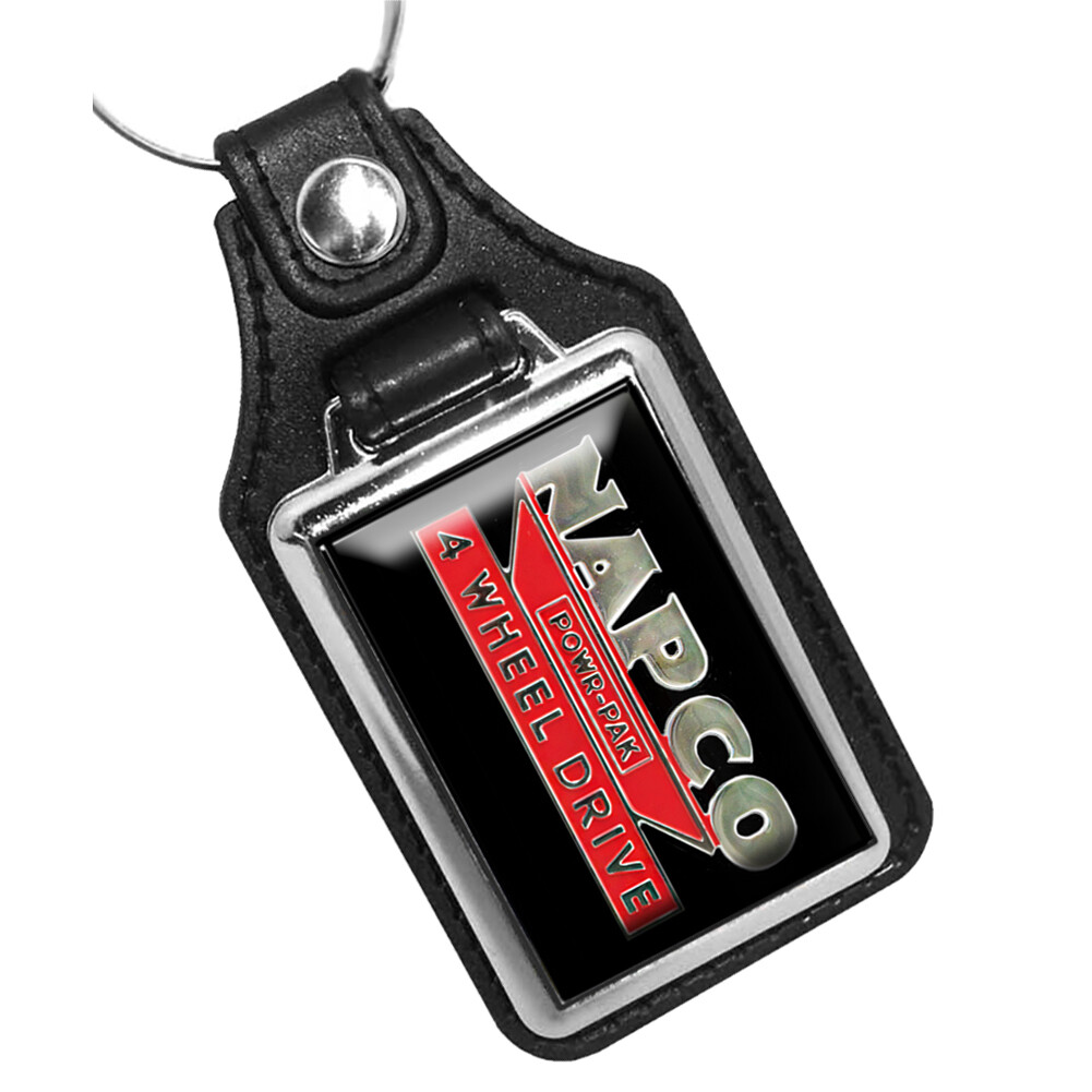 1959 NAPCO 4x4 The Forgotten 4x4 Pick Up Truck Design Faux Leather Key Ring