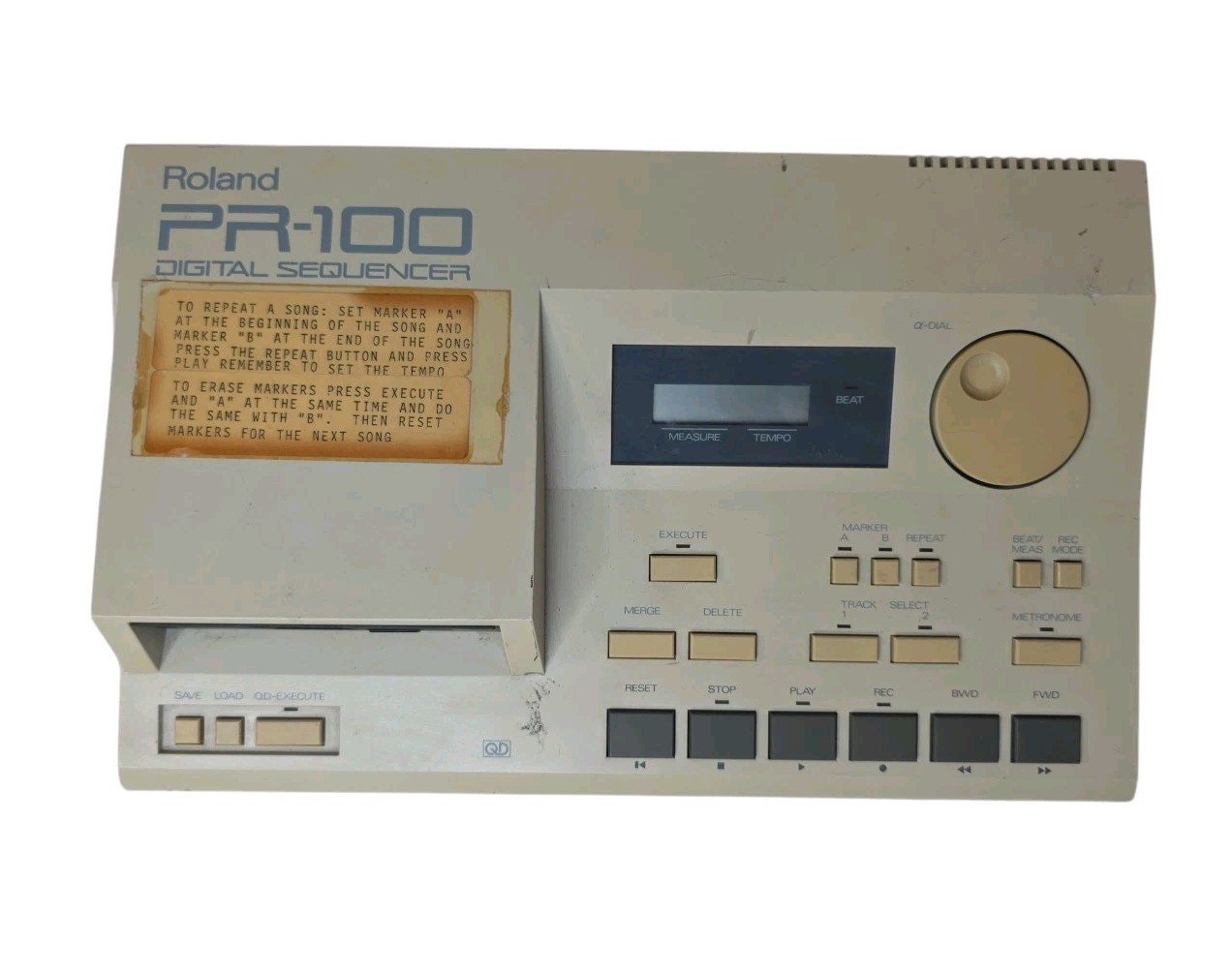 Vintage Roland PR-100 Digital MIDI Sequencer (For Parts Or Repair Only) READ....