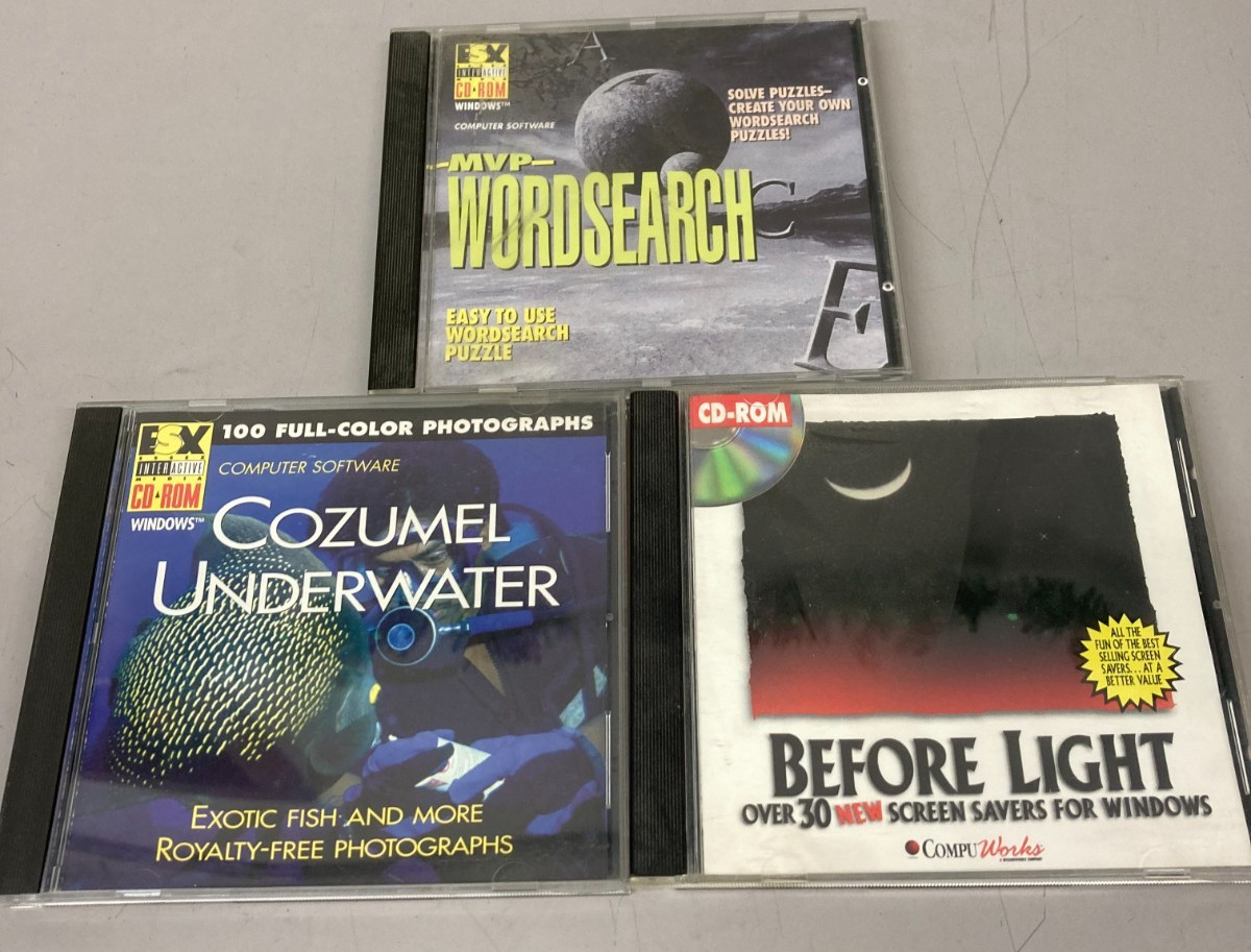 Lot of 3 retro Cds Cozumel Underwater royalty free images & others (see descrip
