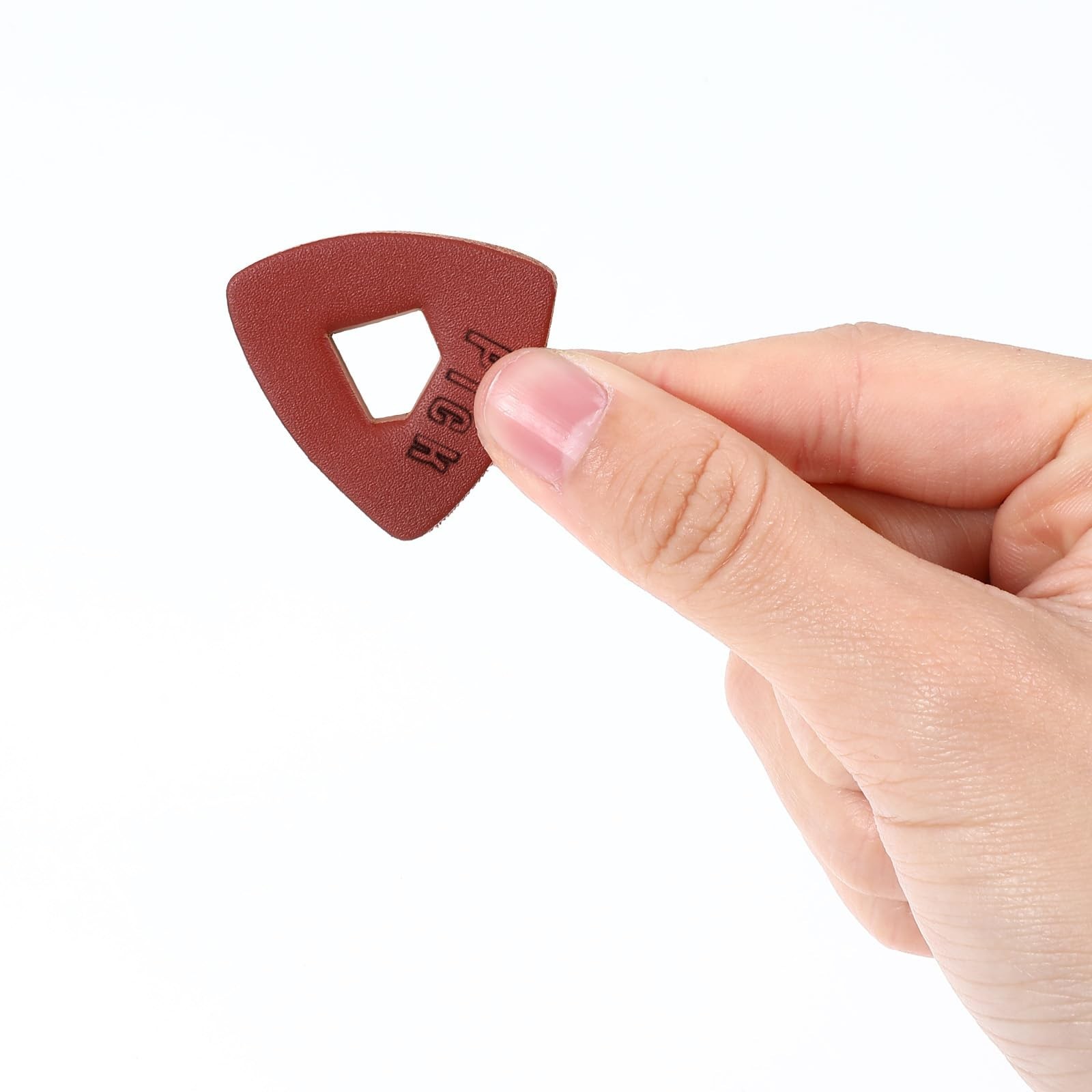 8 Pcs Soft Leather Ukulele Picks Includes 4 Hollow Diamond and 4 Triangle Sha...