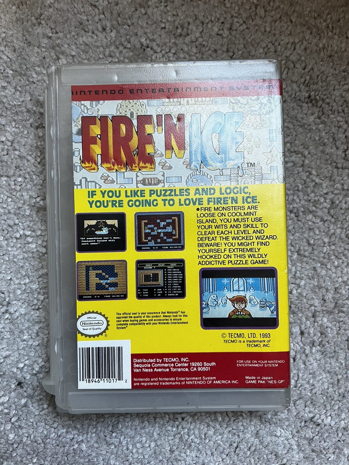 Fire 'N Ice (Nintendo Entertainment System, 1993) Cut Box Only