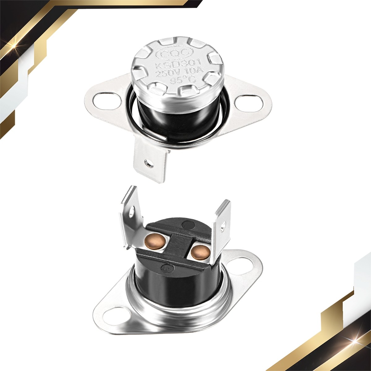 2 x Temperature Control Switches Thermostat KSD301 95°C 10A NC Bakelite Material