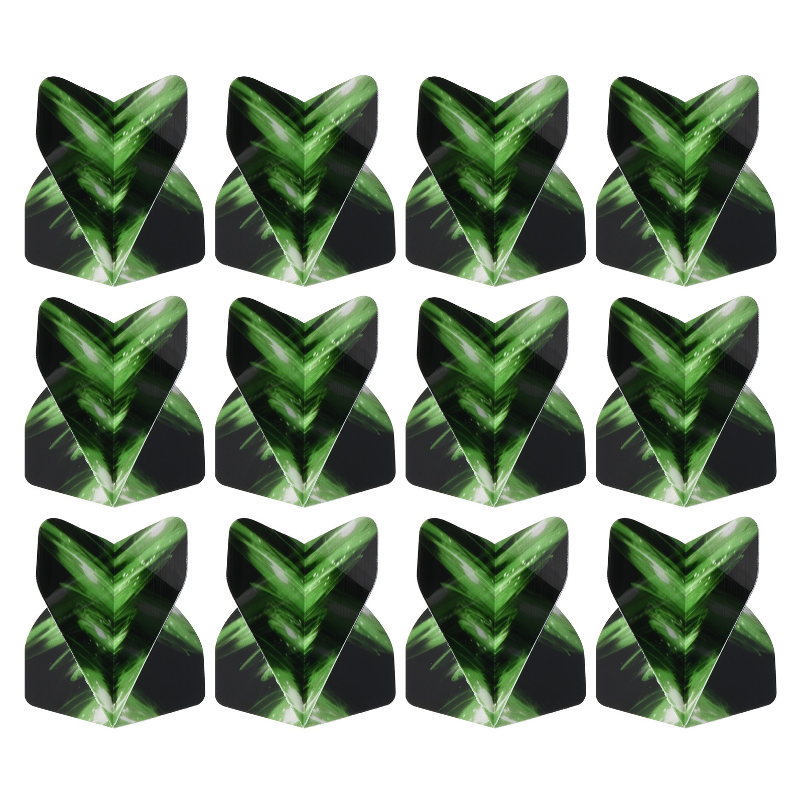 Dart Flights, 12 Pack PET Darts Accessories Black, Green